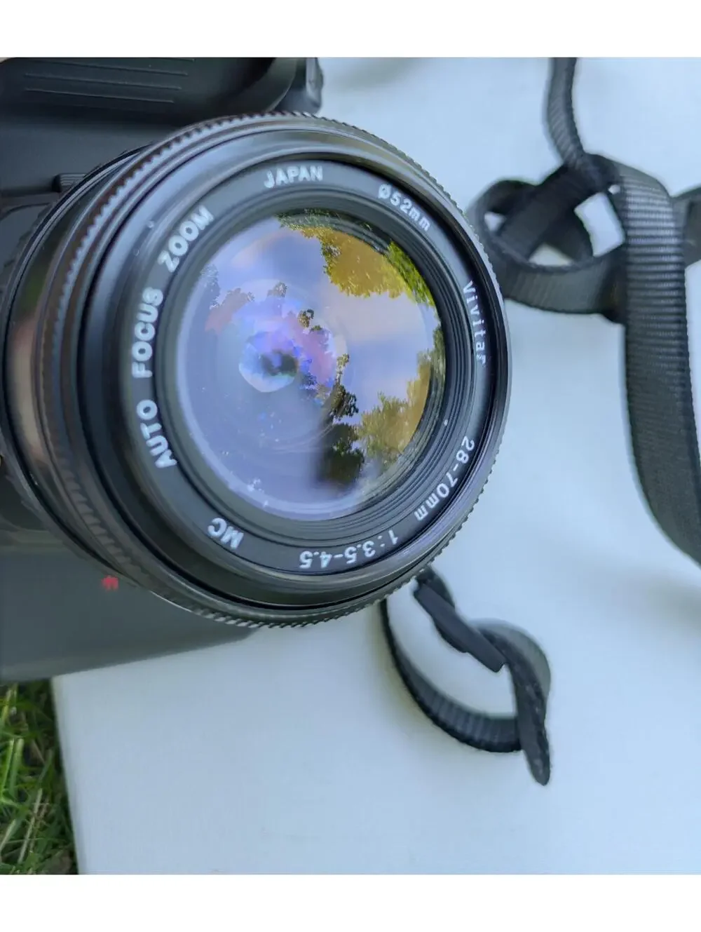 Pentax SF10 35mm camera, vivitar 28-70mm, 1:3.5-4.5 autofocus zoom, japan, as is